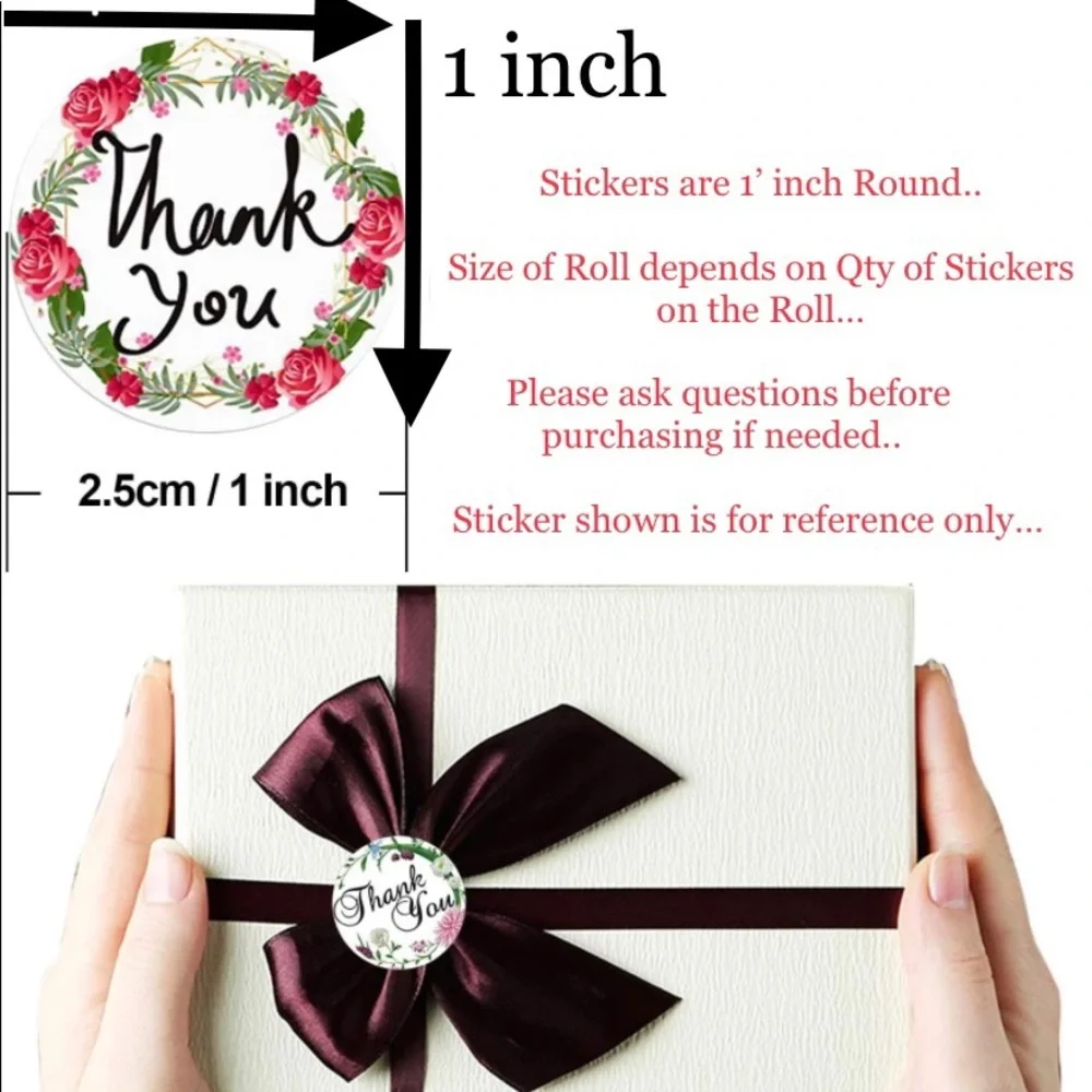 200ct~Thank you Stickers W/Bonus Bags 🌟🆕🌟  (2 For $20)